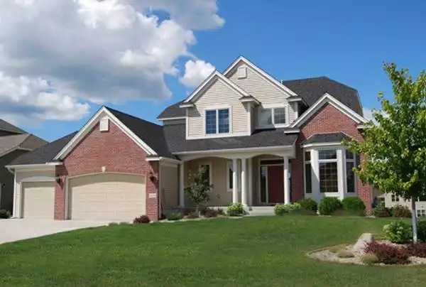 image of colonial house plan 1051